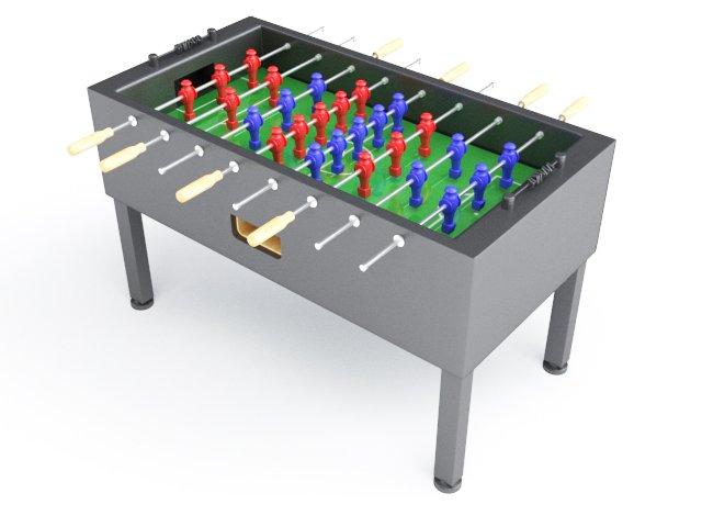 soccer table 3D Model .c4d .max .obj .3ds .fbx .stl .blend