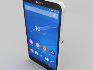 Sony experia e4 white 3Dモデル