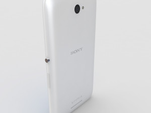 Sony experia e4 white 3Dモデル