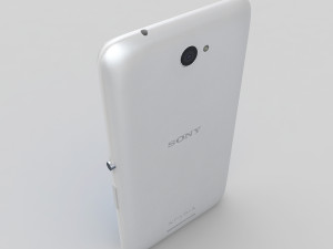 Sony experia e4 white 3Dモデル