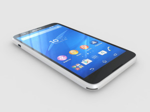 Sony experia e4 white 3Dモデル