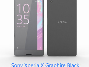 Sony xperia x black 3Dモデル