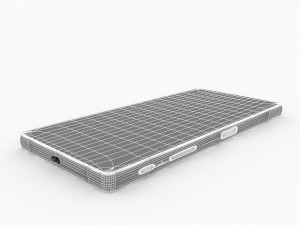 Sony xperia x black 3D 모델