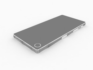 Sony xperia x black 3D 모델