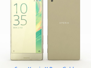 Sony xperia x lime gold 3D 모델