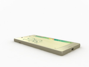 Sony xperia x lime gold Model 3D
