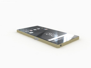 Sony xperia z5 gold cell mobile phone cellular android smartphone electronics 3D मॉडल
