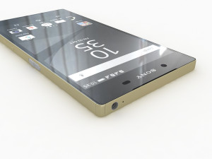 Sony xperia z5 gold cell mobile phone cellular android smartphone electronics 3D मॉडल