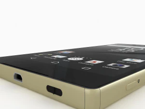Sony xperia z5 gold cell mobile phone cellular android smartphone electronics 3D Model