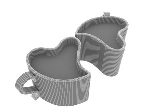 Heart shaped coffee cup 4 3D Model