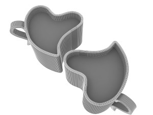 Heart shaped coffee cup 4 3D Model