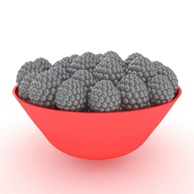 Blackberry bowl Modèle 3D .c4d .max .obj .3ds .fbx .stl .blend 