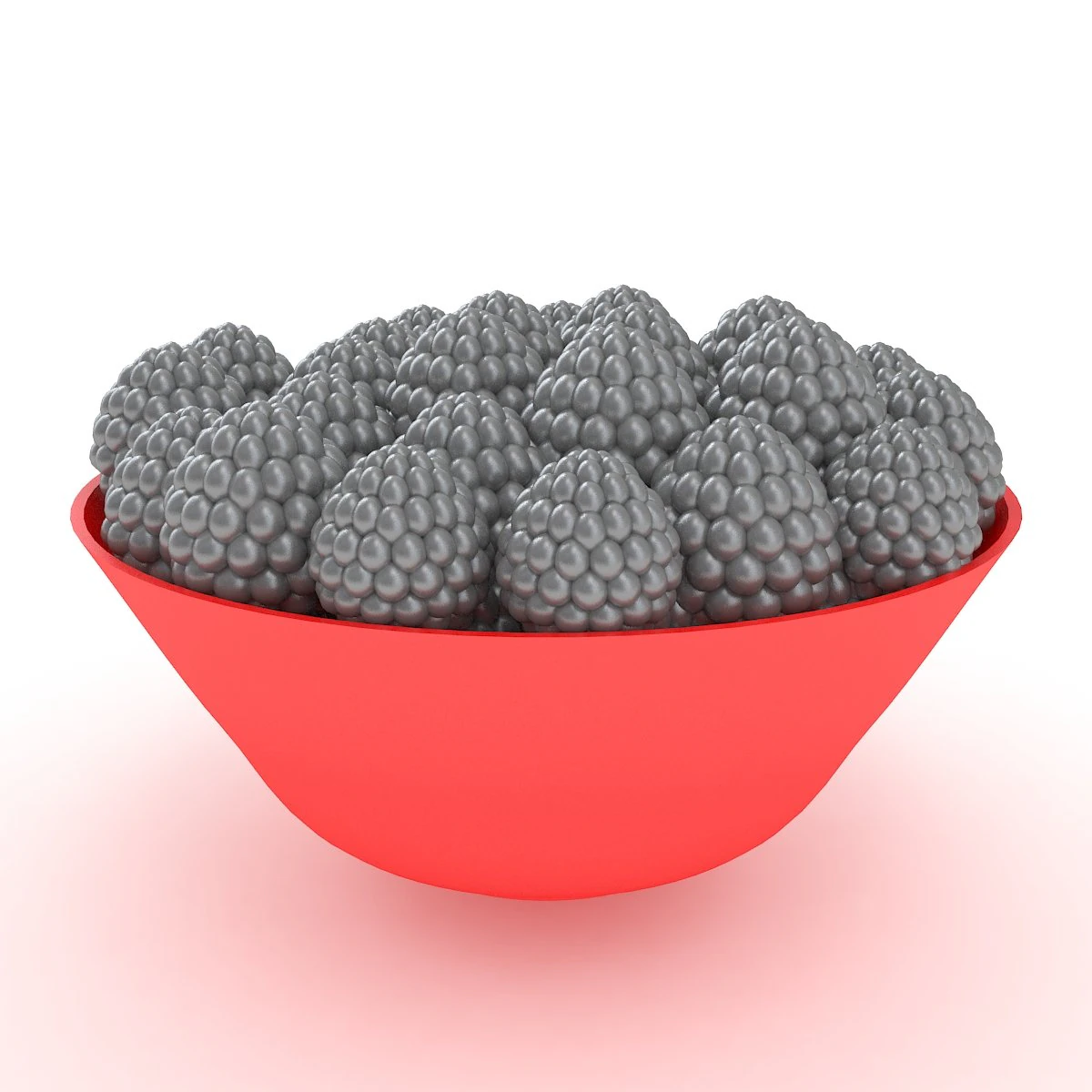 Blackberry bowl 3D Model .c4d .max .obj .3ds .fbx .stl .blend 
