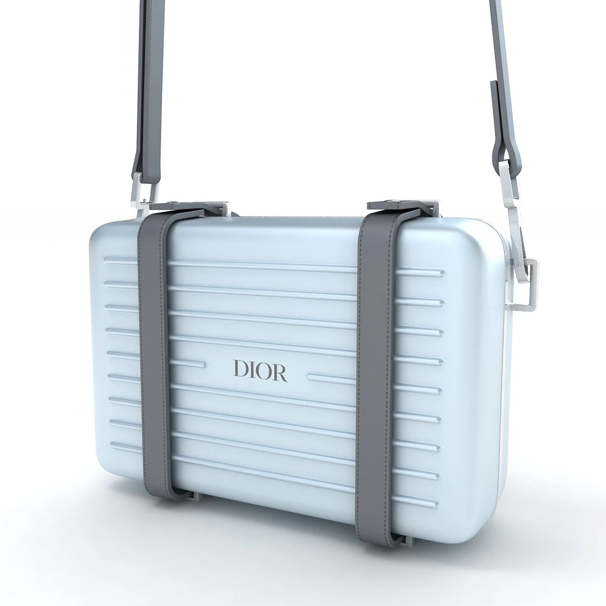 Dior and rimowa clutch shoulder blue 3D Model .c4d .max .obj .3ds .fbx .stl .blend 
