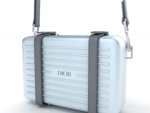 Dior and rimowa clutch shoulder blue 3D Model