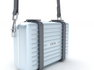 Dior and rimowa clutch shoulder blue 3D Model