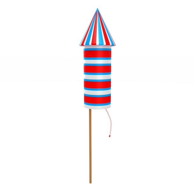 Firework rocket 1 3D-Modell .c4d .max .obj .3ds .fbx .stl .blend 