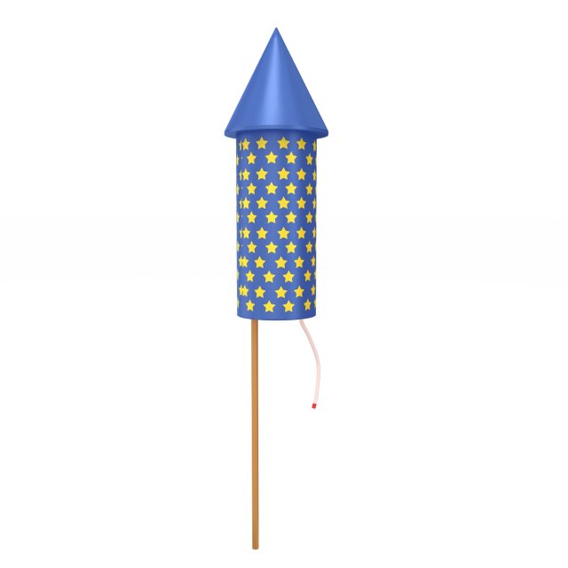 Firework rocket 2 3D 모델 .c4d .max .obj .3ds .fbx .stl .blend 