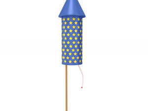 Firework rocket 2 Model 3D