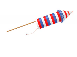 Firework rocket 3 3D Model