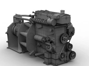 Car Engine 3D Model