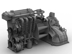 Car Engine 3D Model