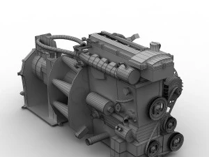 Car Engine 3D Model