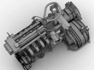 Car Engine 3D Model
