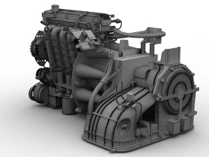 Car Engine 3D Model
