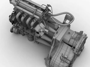 Car Engine 3D Model