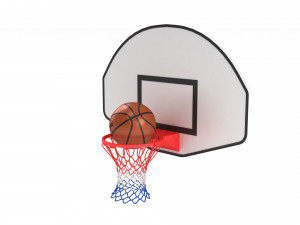 Basketball Rim with Spalding Basketball 3D Модель