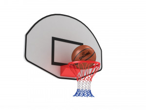 Basketball Rim with Spalding Basketball 3D Модель