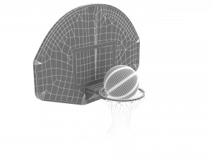 Basketball Rim with Spalding Basketball 3D Модель