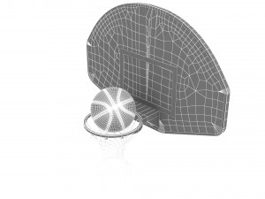 Basketball Rim with Spalding Basketball 3D Модель