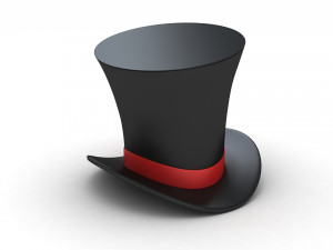 Cartoon Cilinder Hat 3D Модель