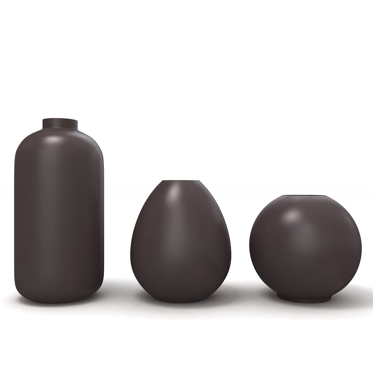 Zestaw ceramicznych wazon&oacute;w na kwiaty Model 3D .c4d .max .obj .3ds .fbx .stl .blend 