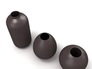 Zestaw ceramicznych wazon&oacute;w na kwiaty Model 3D