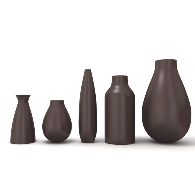 Ceramic Flower Vase Set 2 Modelo 3D .c4d .max .obj .3ds .fbx .stl .blend 