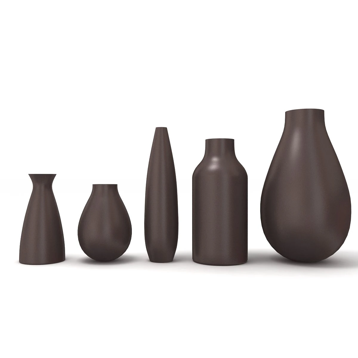 Ceramic Flower Vase Set 2 3D Model .c4d .max .obj .3ds .fbx .stl .blend 