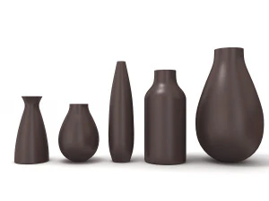 Ceramic Flower Vase Set 2 3D Model