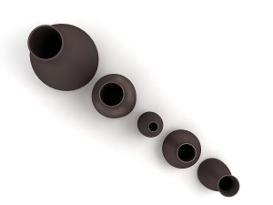 Ceramic Flower Vase Set 2 Modelo 3D