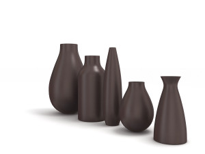 Ceramic Flower Vase Set 2 Modelo 3D