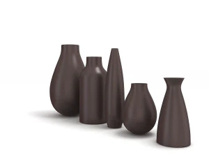 Ceramic Flower Vase Set 2 3D Model