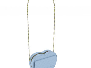 Borsa a cuore Blu Modello 3D