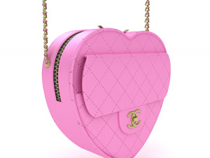 Chanel Heart Bag Blue Pink 3D 模型