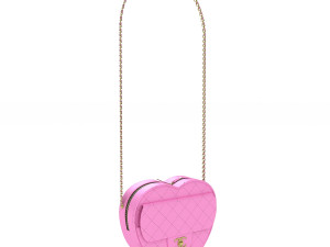 Chanel Heart Bag Blue Pink 3D 模型