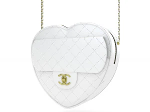 Borsa Chanel Cuore Blu Rosa Modello 3D