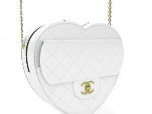 Chanel Heart Bag Blue Pink 3D Model