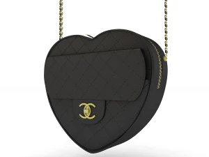 Chanel Heart Bag Collection 3D Model