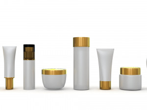 Cosmetic Containers for Mockup 3D Model